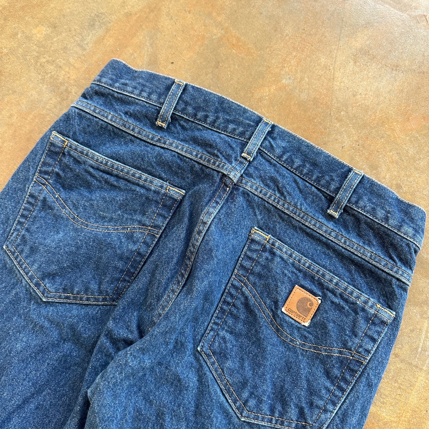 Carhartt Dark Wash Work Wear Utility Jeans B18 PRW 00's - 33