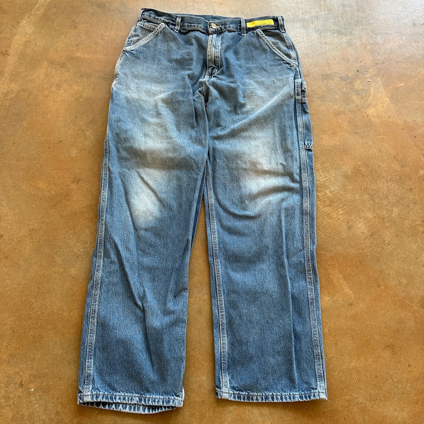 Carhartt Carpenter Light Wash Jeans Work Wear Baggy Utility B13-DST 00's - 34