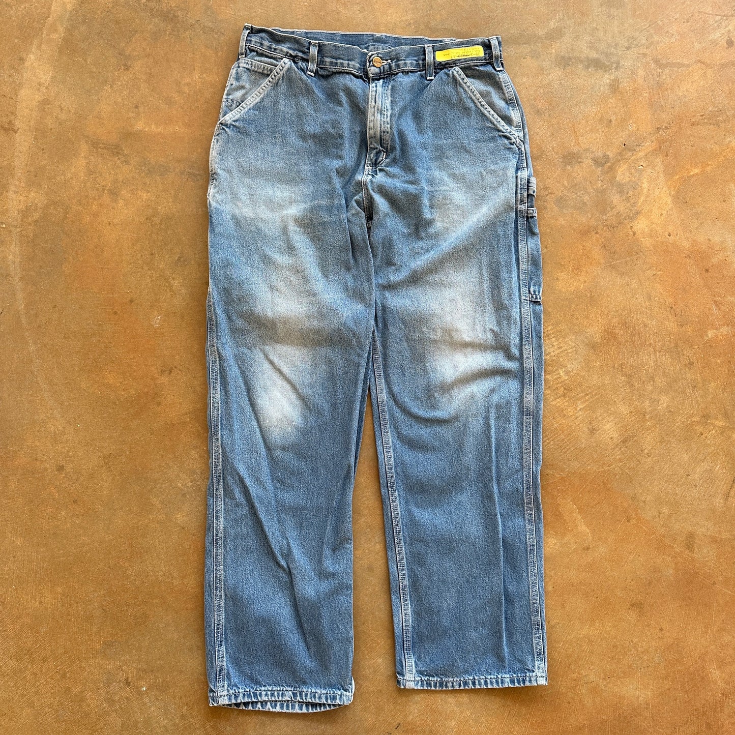 Carhartt Carpenter Light Wash Jeans Work Wear Baggy Utility B13-DST 00's - 34