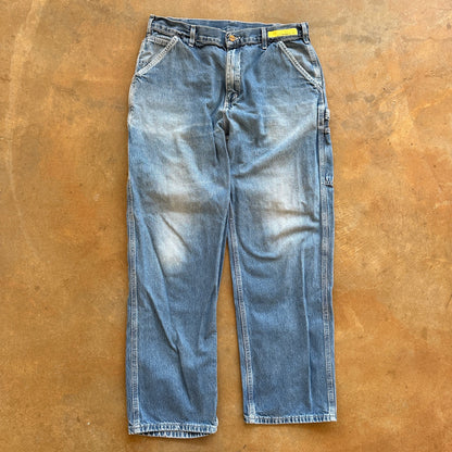 Carhartt Carpenter Light Wash Jeans Work Wear Baggy Utility B13-DST 00's - 34