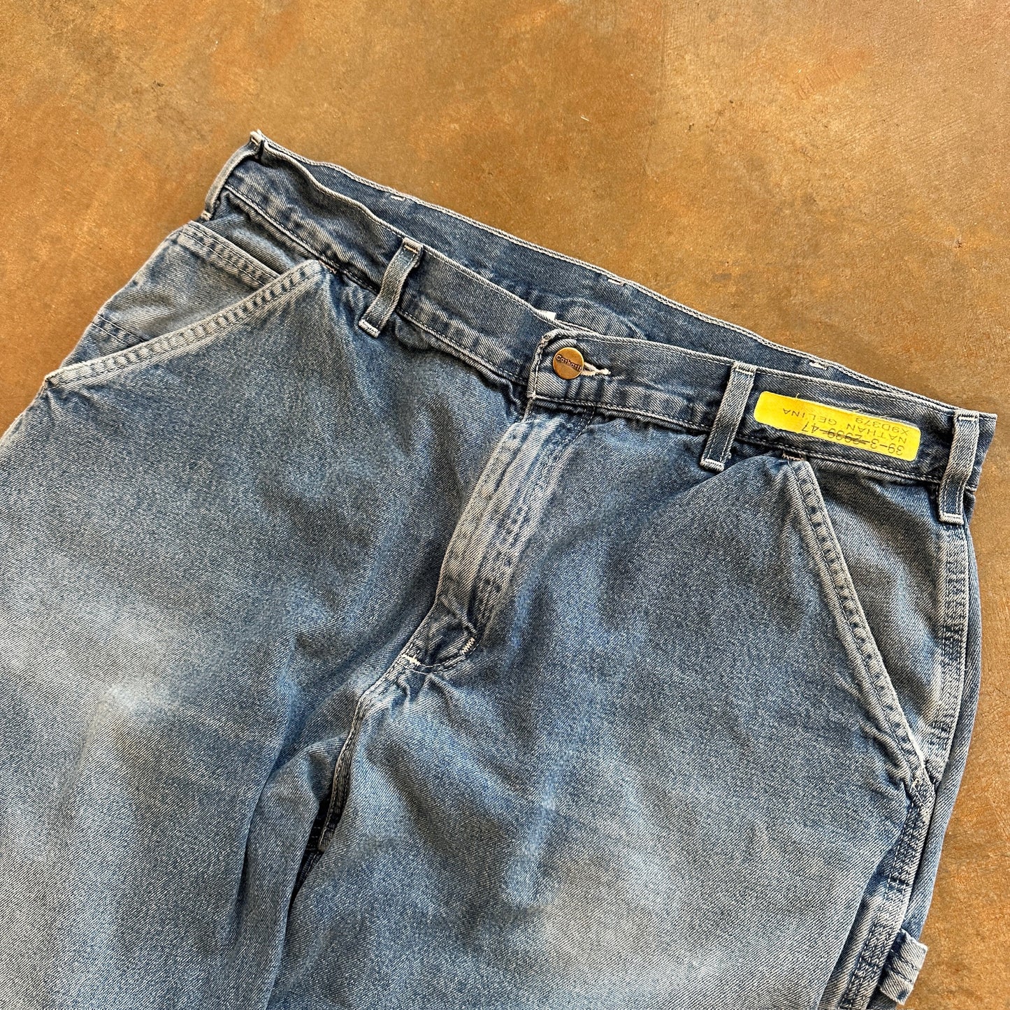 Carhartt Carpenter Light Wash Jeans Work Wear Baggy Utility B13-DST 00's - 34