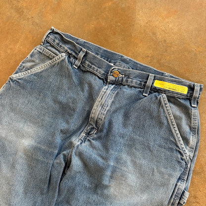 Carhartt Carpenter Light Wash Jeans Work Wear Baggy Utility B13-DST 00's - 34