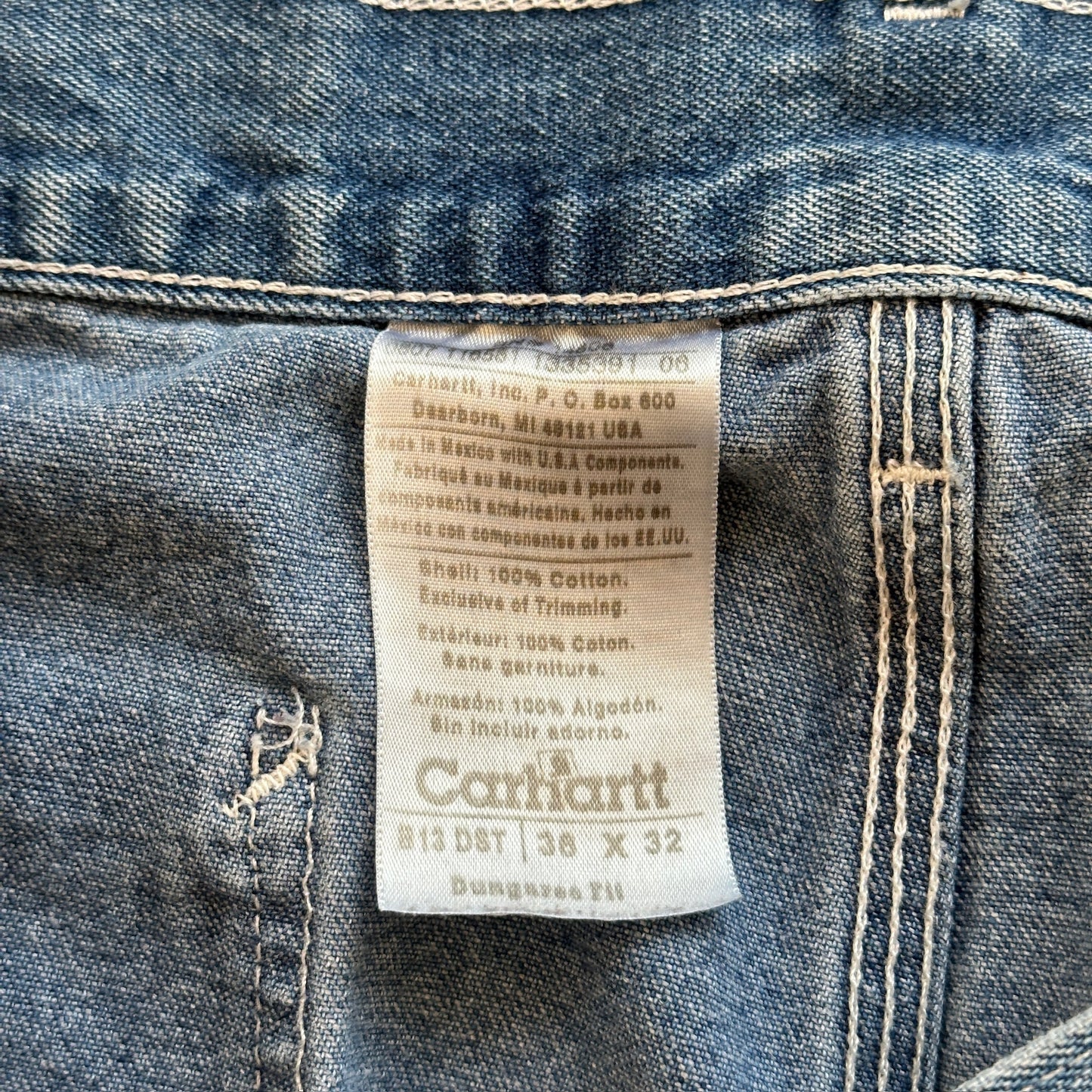 Carhartt Carpenter Light Wash Jeans Work Wear Baggy Utility B13-DST 00's - 34