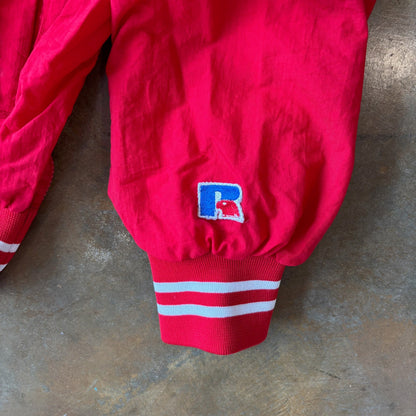 St. Louis Cardinals Script Spellout Logo Pullover Windbreaker Jacket 90's - L