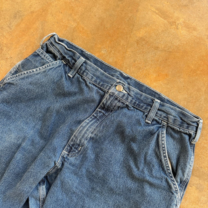 Carhartt Dark Wash Carpenter Baggy Wide Leg Jeans B13 DST 00's - 34