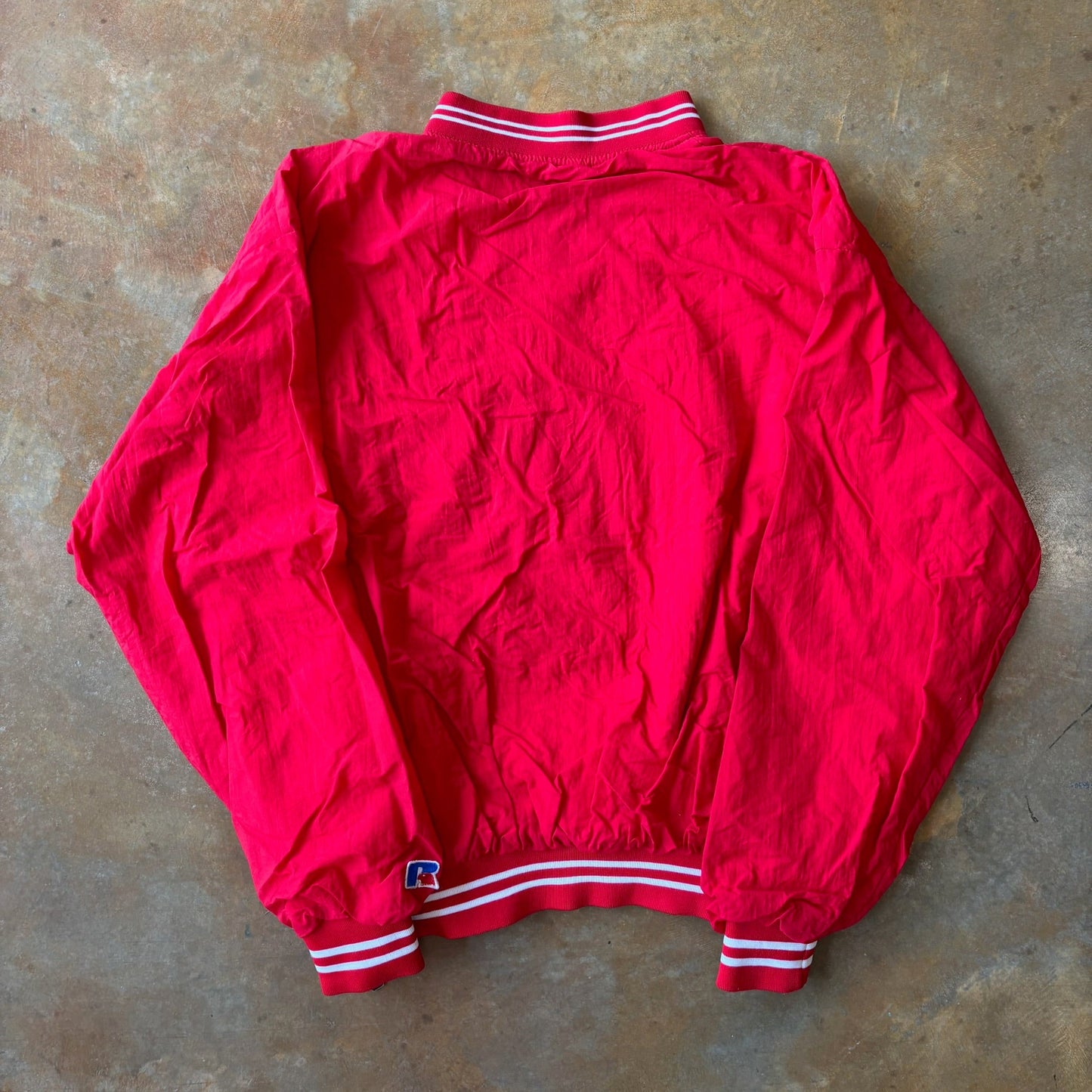 St. Louis Cardinals Script Spellout Logo Pullover Windbreaker Jacket 90's - L