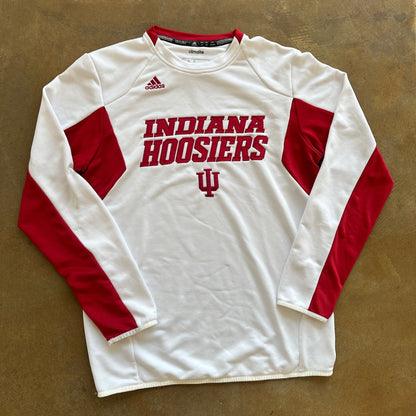 Indiana University Hoosiers Adidas Sweatshirt Pullover Climalite Embroidered 00's - M