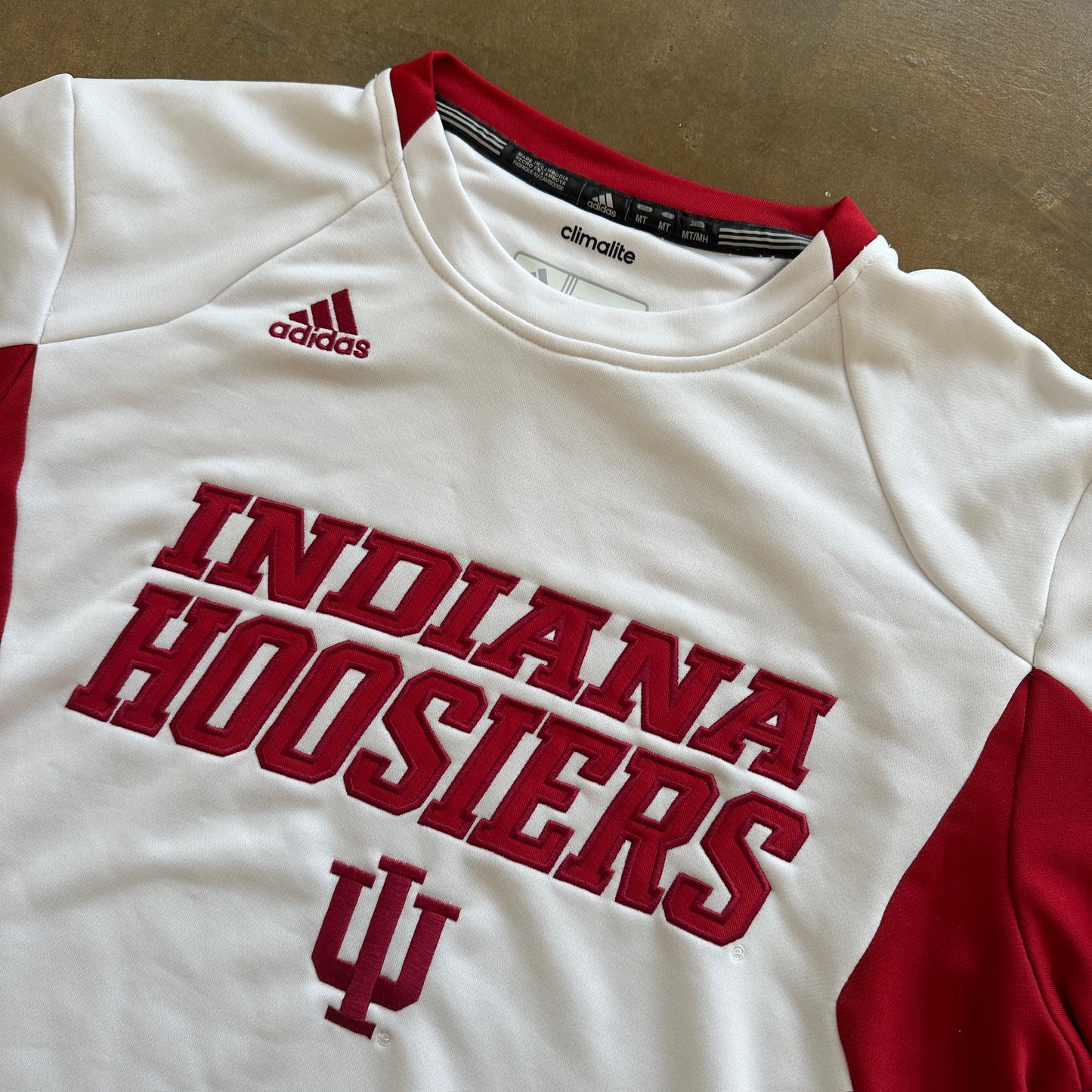 Indiana University Hoosiers Adidas Sweatshirt Pullover Climalite Embroidered 00's - M