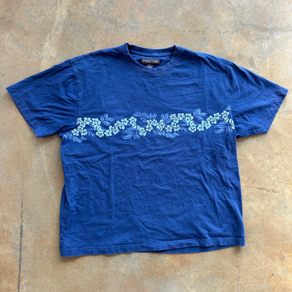 Structure Floral Double Sided Graphic Surf Skate Shirt 90's - XL