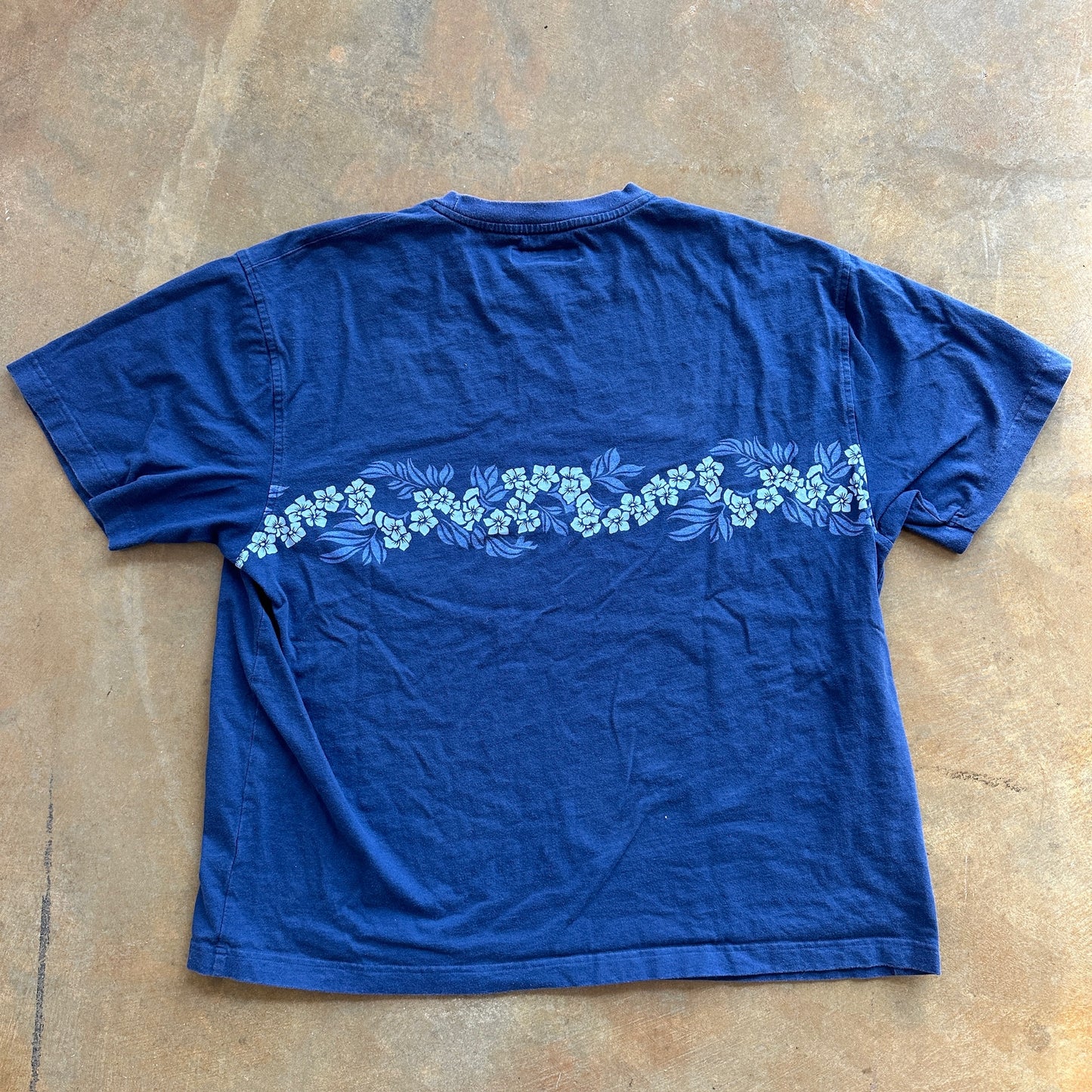 Structure Floral Double Sided Graphic Surf Skate Shirt 90's - XL