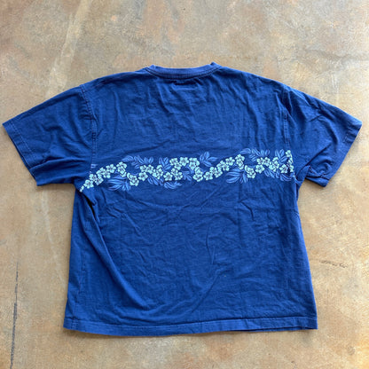 Structure Floral Double Sided Graphic Surf Skate Shirt 90's - XL