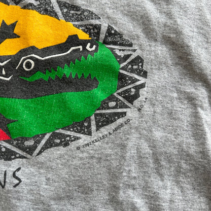 New Orleans Alligator Mardi Gras Graphic Shirt 90's - XL