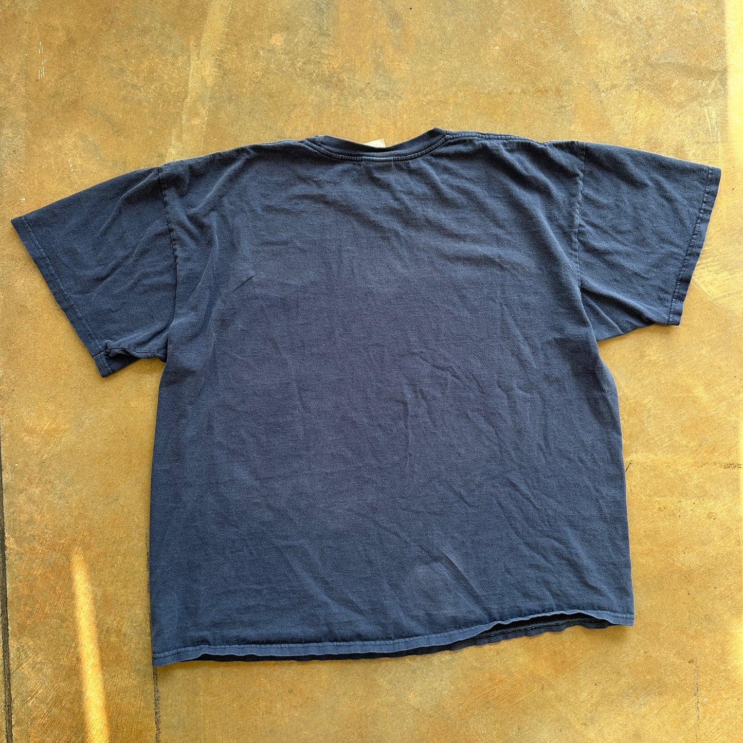 Nike Faded Navy Blue Blank Boxy Oversized Tee Shirt 00's - XL
