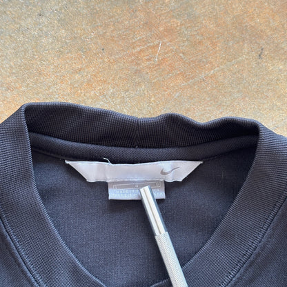 Nike Activewear Black Soccer Shirt y2k Silver Tag 00's - L