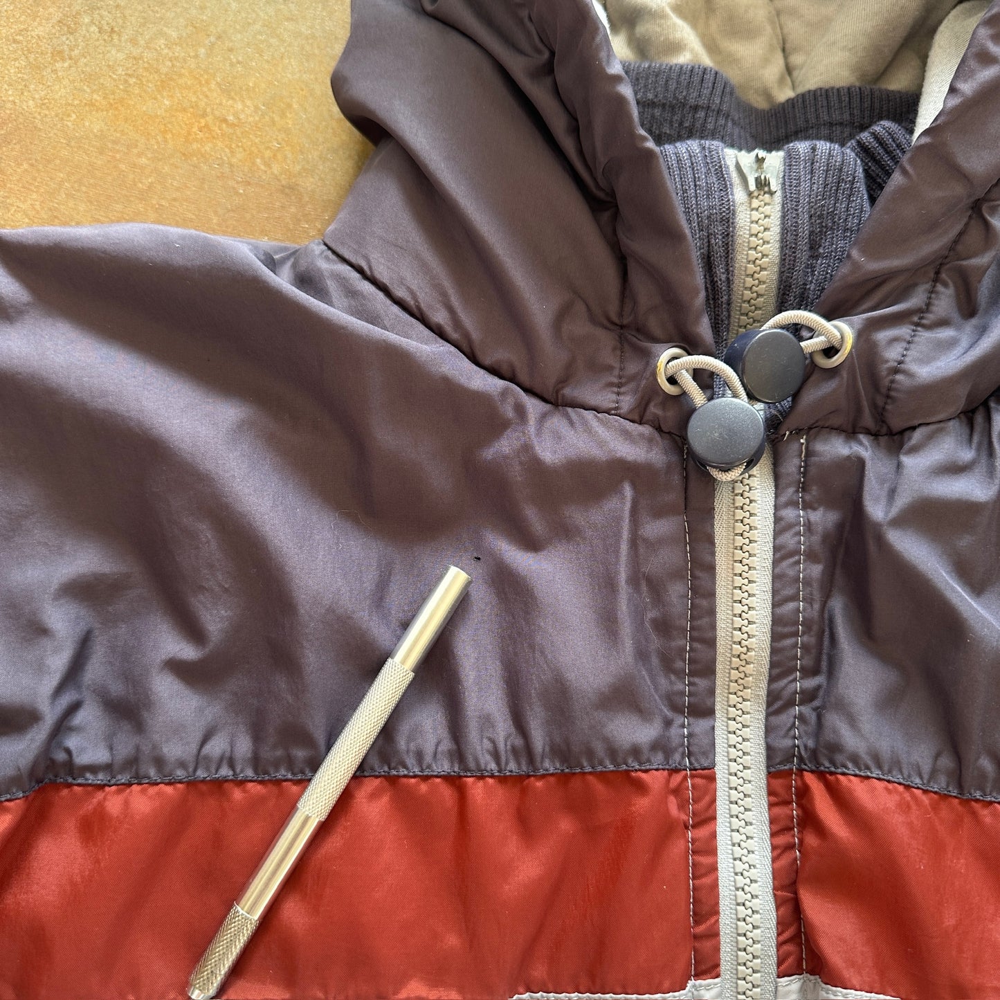 Adidas Striped Hooded Full Zip Jacket Heavyweight 90's - S