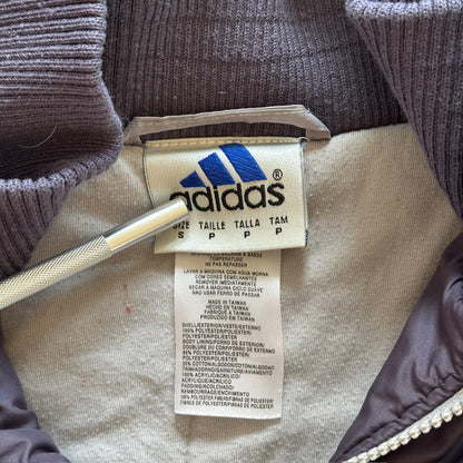 Adidas Striped Hooded Full Zip Jacket Heavyweight 90's - S