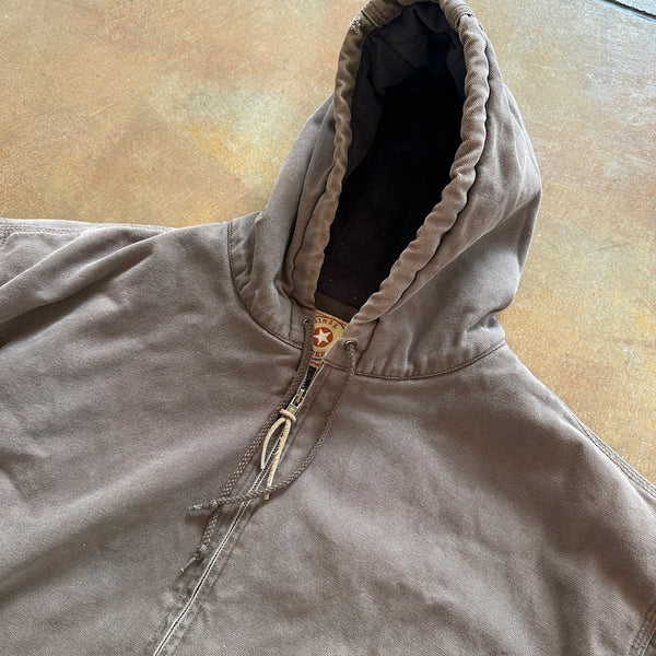 Original Work Gear Heavyweight Hooded Zip Chore Jacket Distressed 90's - 2XL hover