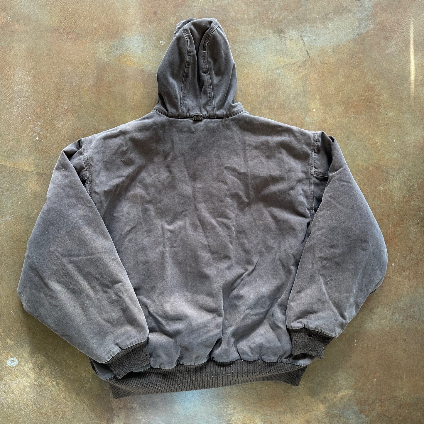 Original Work Gear Heavyweight Hooded Zip Chore Jacket Distressed 90's - 2XL