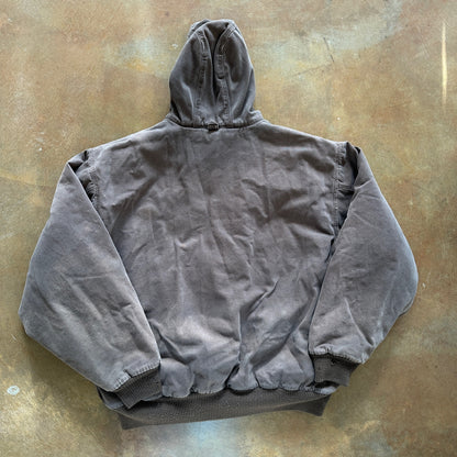 Original Work Gear Heavyweight Hooded Zip Chore Jacket Distressed 90's - 2XL