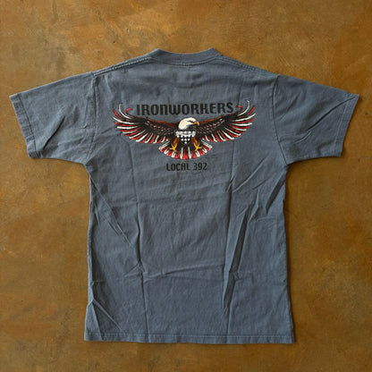Ironworkers Union Local 392 Bald Eagle Graphic Shirt 00's - L
