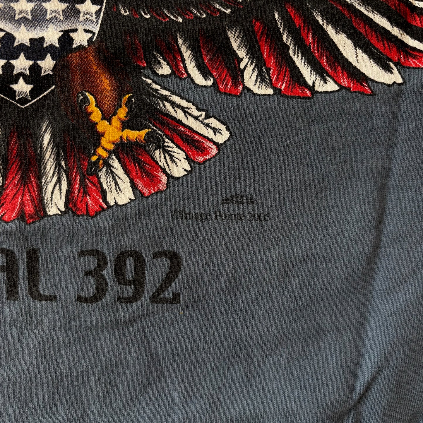 Ironworkers Union Local 392 Bald Eagle Graphic Shirt 00's - L