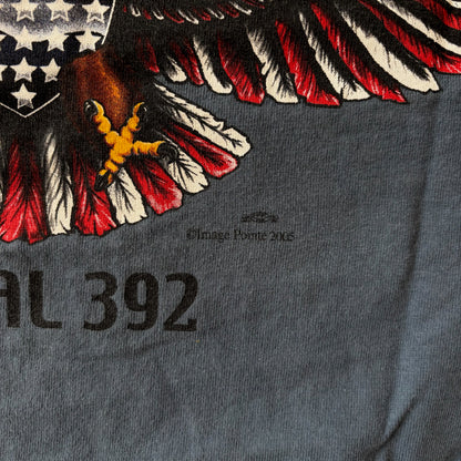 Ironworkers Union Local 392 Bald Eagle Graphic Shirt 00's - L
