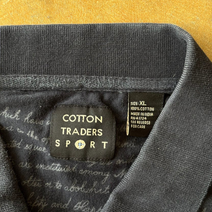 Cotton Traders Sport U.S Flag AOP Constitution Polo Shirt 00's - XL