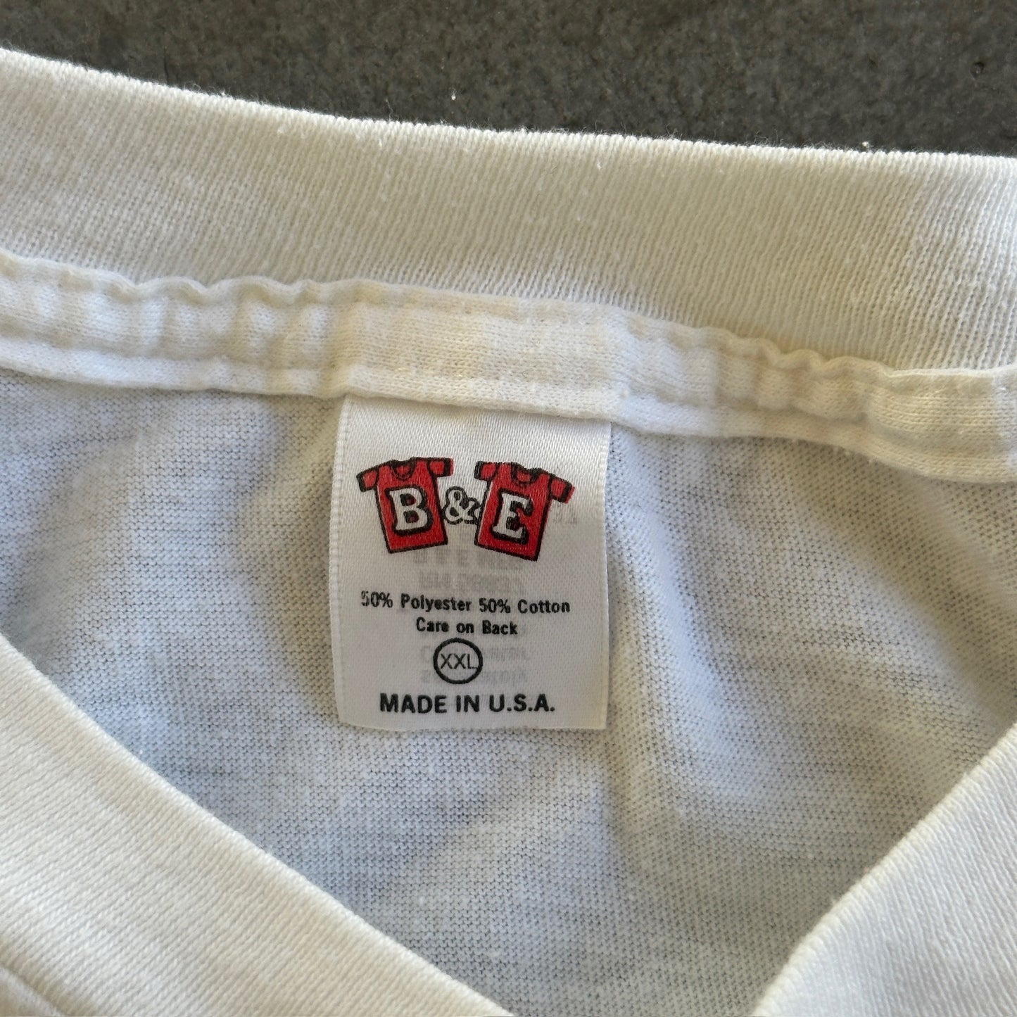 Neon Beach Graphic T Shirt White Single Stitch 80's - 2XL