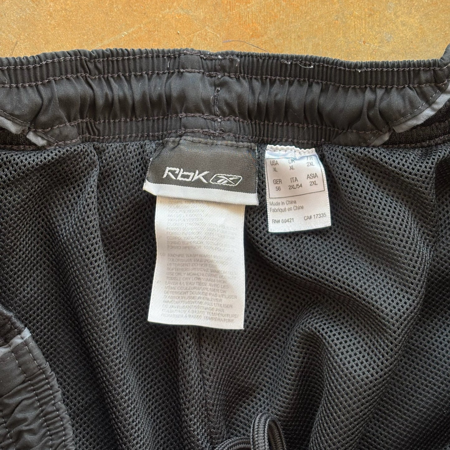 Reebok Mesh Lined Track Pants Striped Ventilated 00's - XL