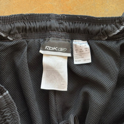 Reebok Mesh Lined Track Pants Striped Ventilated 00's - XL