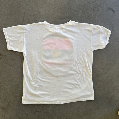 Neon Beach Graphic T Shirt White Single Stitch 80's - 2XL