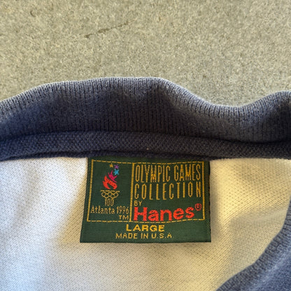 Atlanta Olympic Games 1996 Polo Shirt Embroidered Hanes 90's - L
