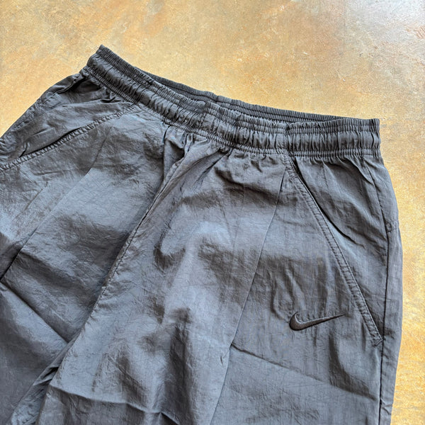 Nike Baggy Track Windbreaker Black Pants 90's - M hover