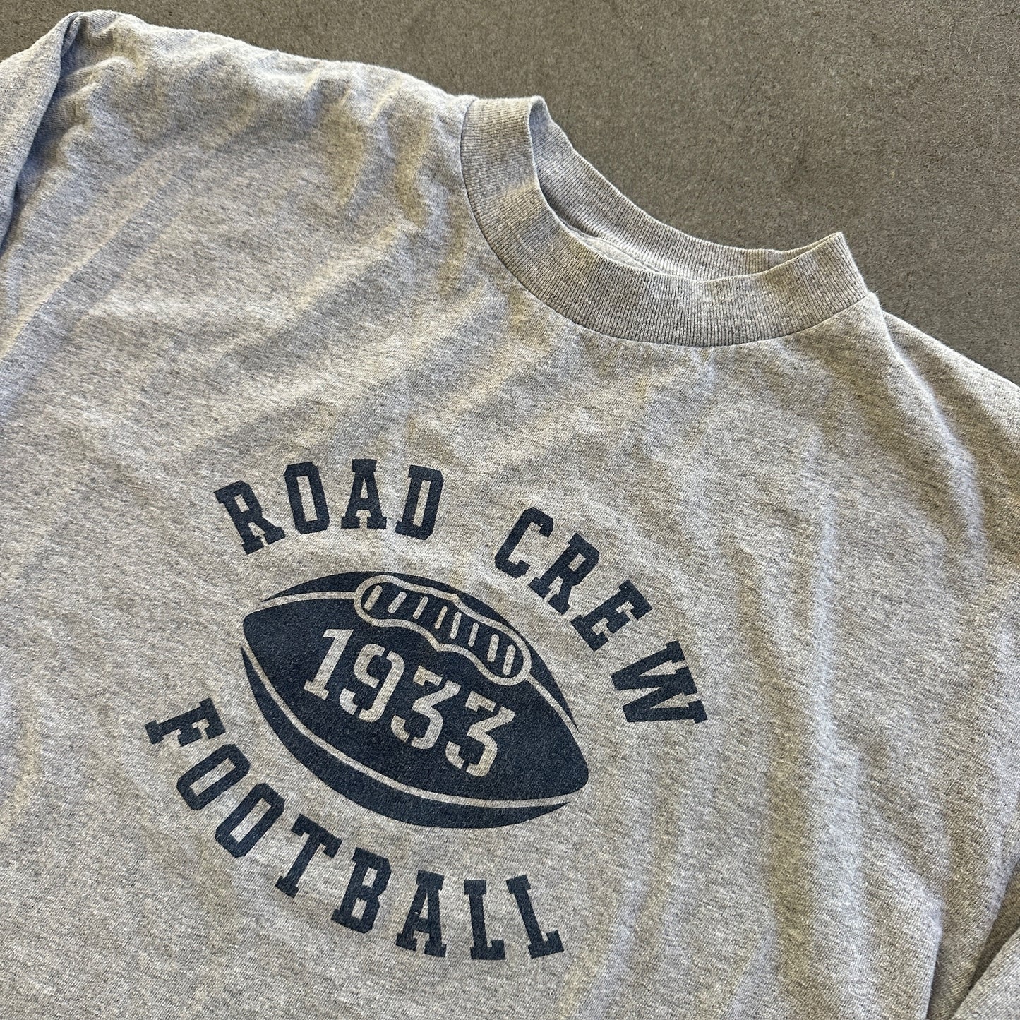 Road Crew Football Graphic Long Sleeve Shirt 90's - M