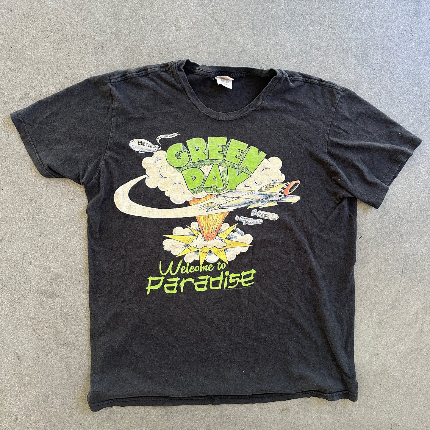 Green Day Welcome to Paradise Faded Explosion Graphic Shirt Band - M