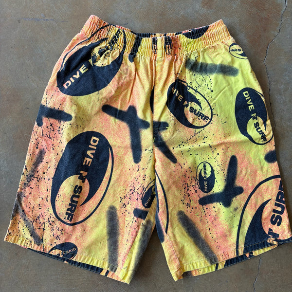 Vintage Dive N' Surf Shorts Surf Gear Trunks 80's - L