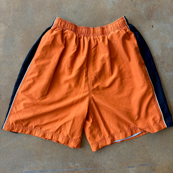 Reebok Cotton Lined Spellout Shorts Orange 90's - L
