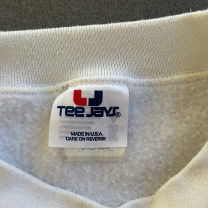 America Embroidered Bald Eagle Land of The Free Tee Jays Sweatshirt Pullover 90's - 2XL