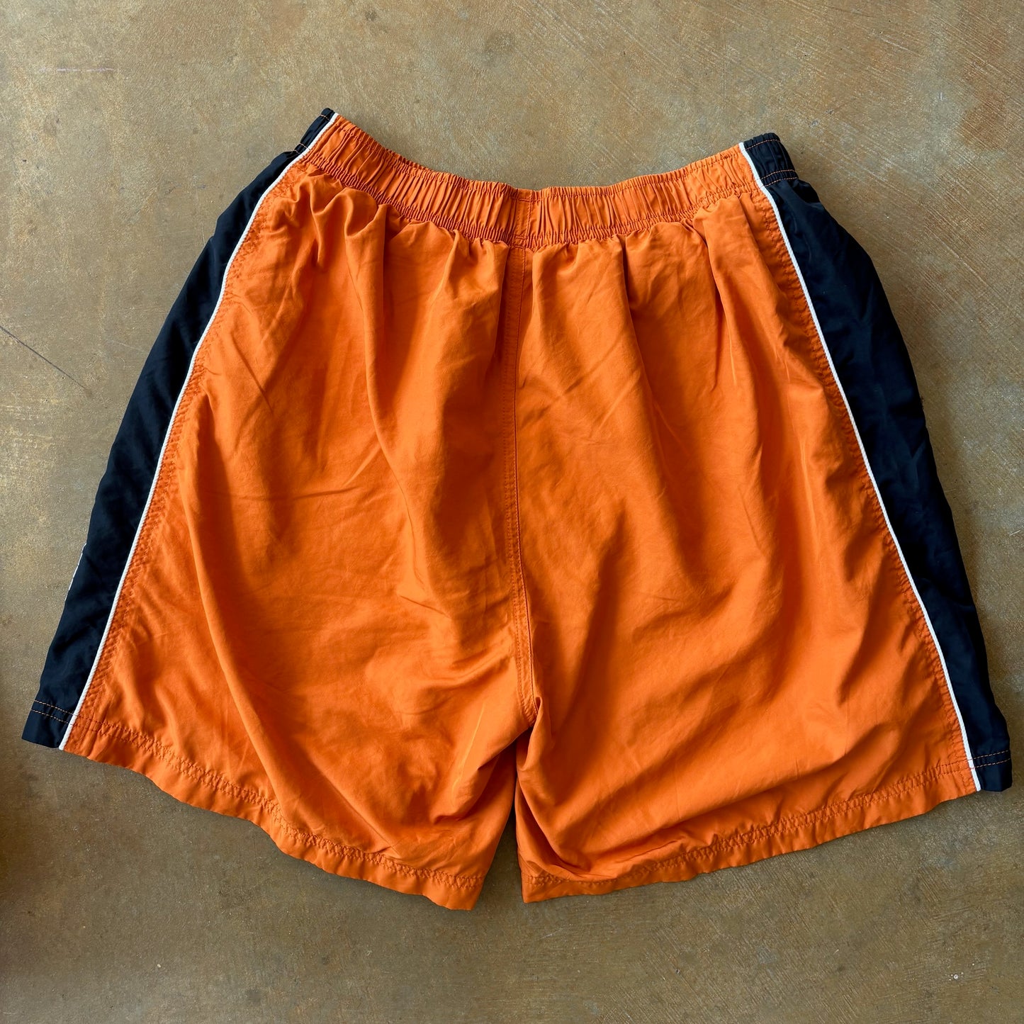 Reebok Cotton Lined Spellout Shorts Orange 90's - L