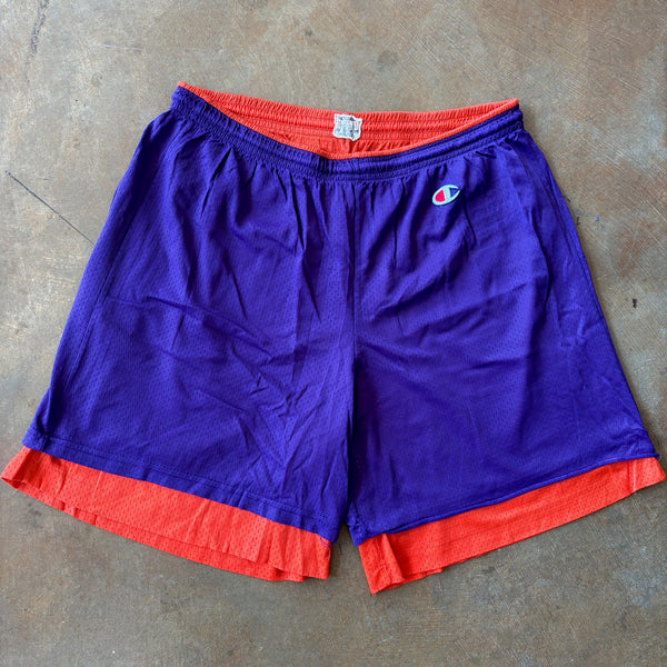 Champion Purple Orange Mesh Basketball Shorts Reversible Phoenix Suns 80's - M