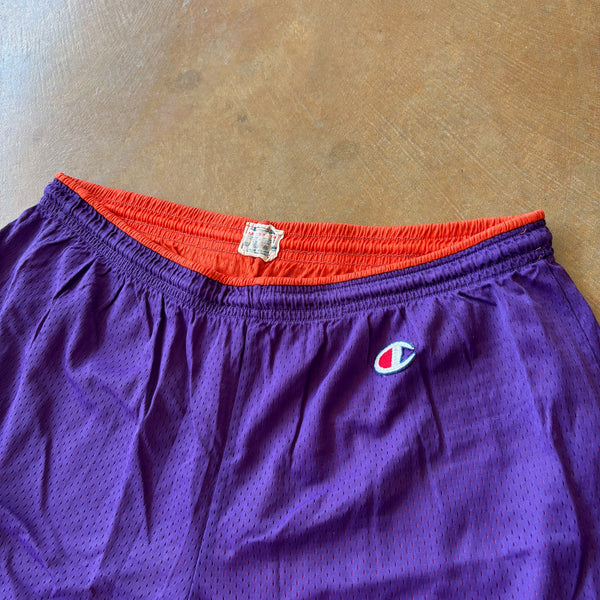 Champion Purple Orange Mesh Basketball Shorts Reversible Phoenix Suns 80's - M hover