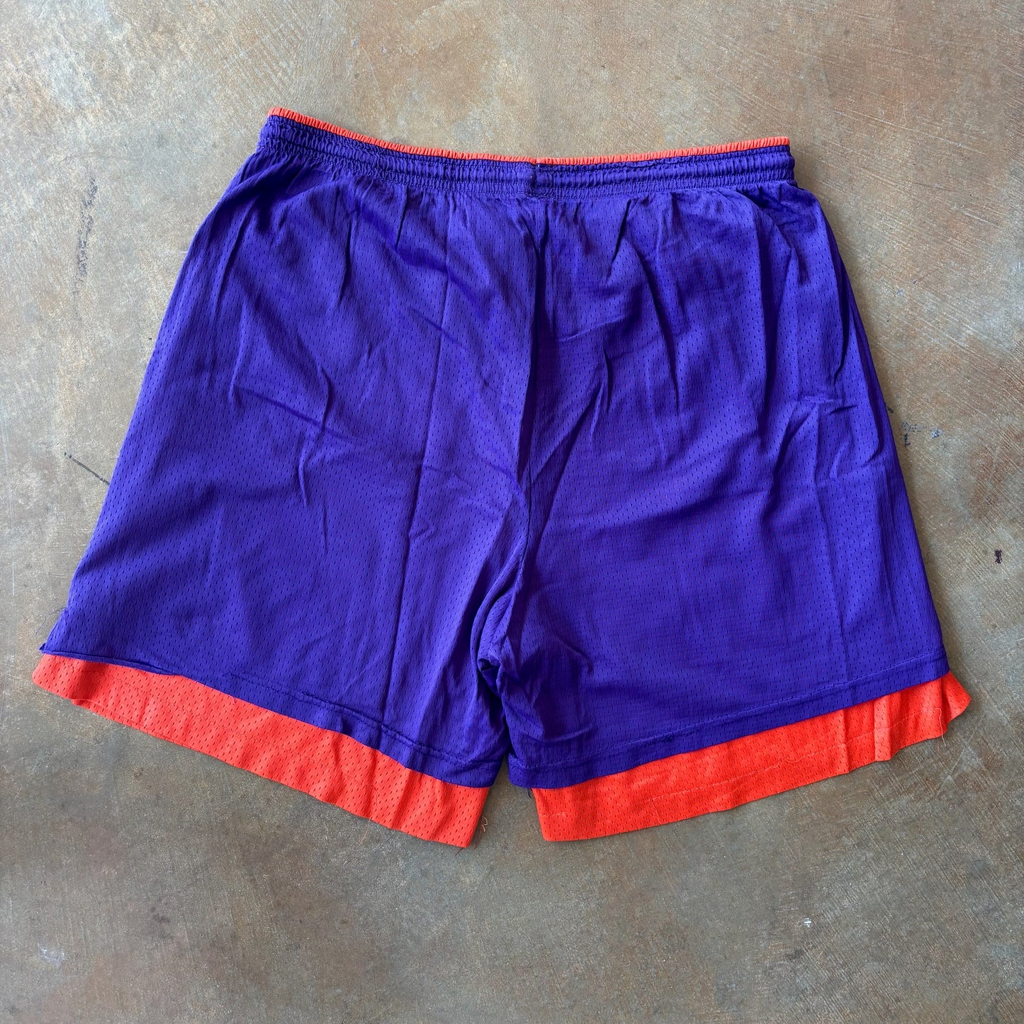 Champion Purple Orange Mesh Basketball Shorts Reversible Phoenix Suns 80's - M