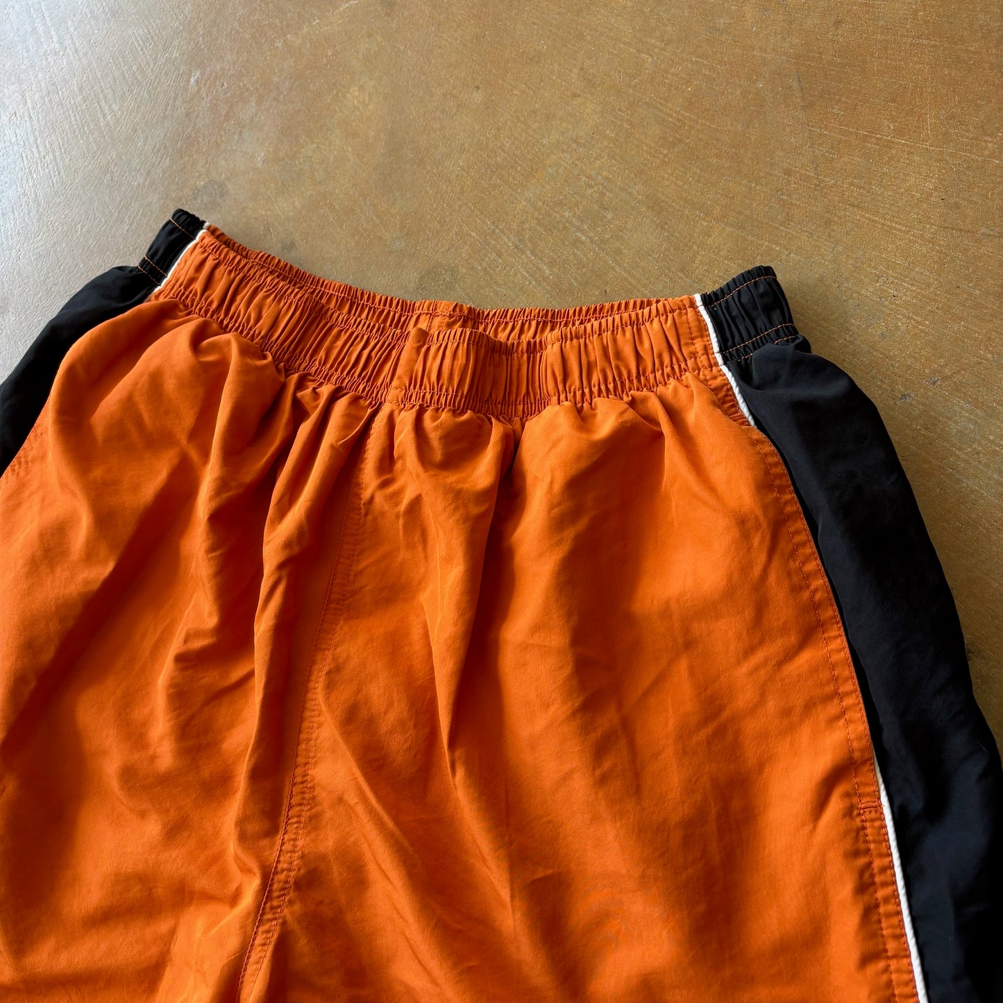 Reebok Cotton Lined Spellout Shorts Orange 90's - L