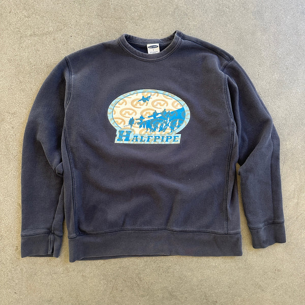 Old Navy Halfpipe Graphic Skater Snowboarding Crewneck Sweatshirt 00's - S