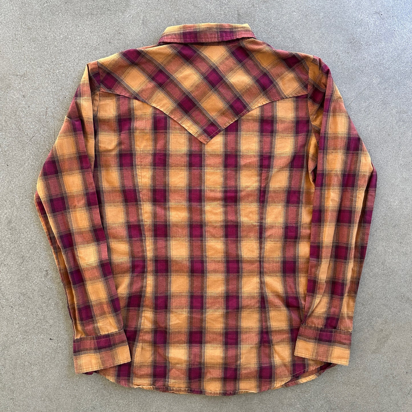 Wrangler Plaid Pearl Snap Western Button Up Shirt 00's - S