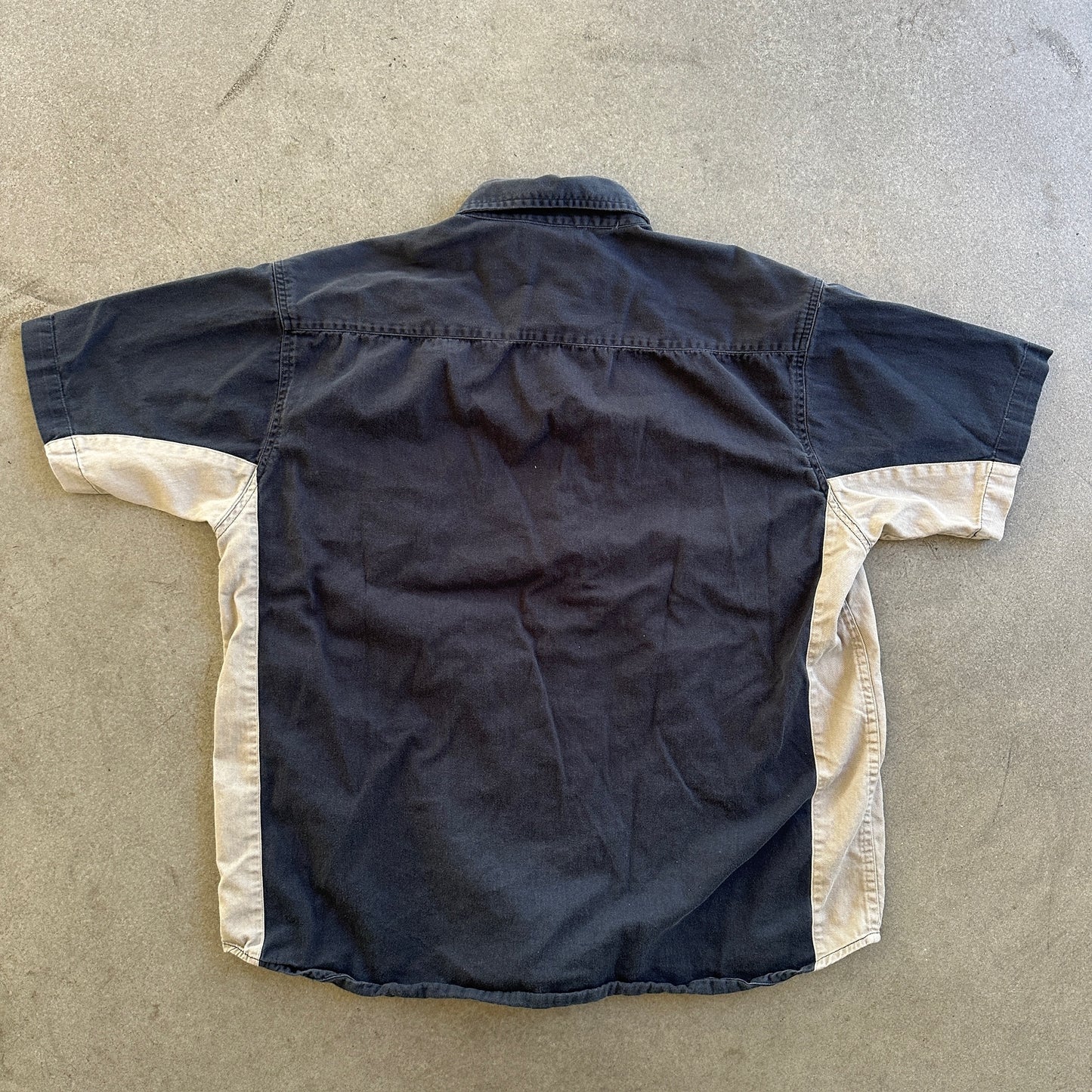 Dickies Patch Mechanic Garage Button Up Work Shirt Shop 00's - L