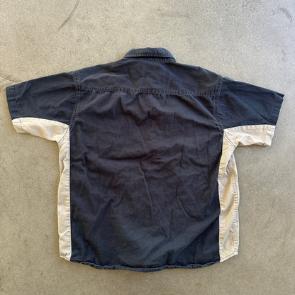 Dickies Patch Mechanic Garage Button Up Work Shirt Shop 00's - L