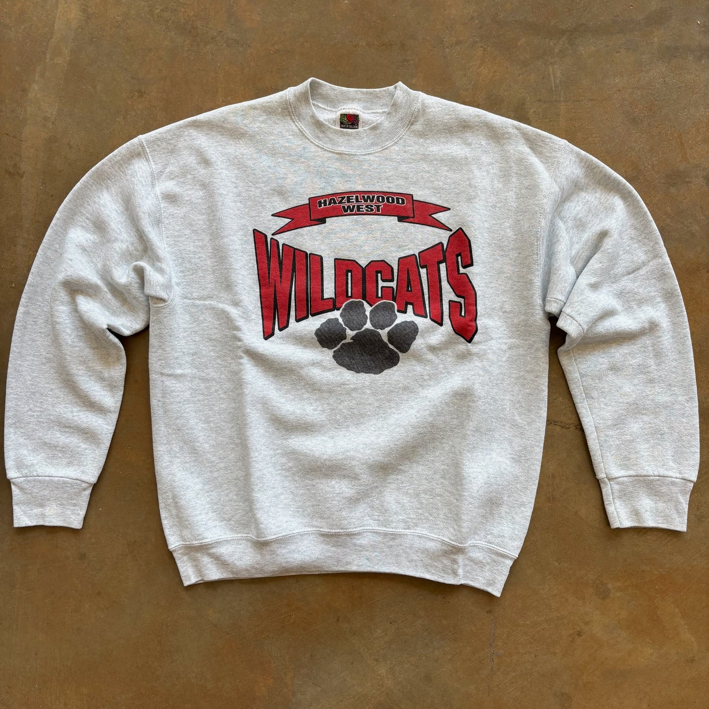 Hazelwood West Wildcats High School Crewneck Sweatshirt 90's - L