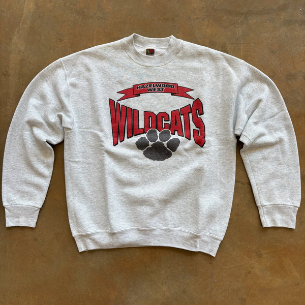 Hazelwood West Wildcats High School Crewneck Sweatshirt 90's - L