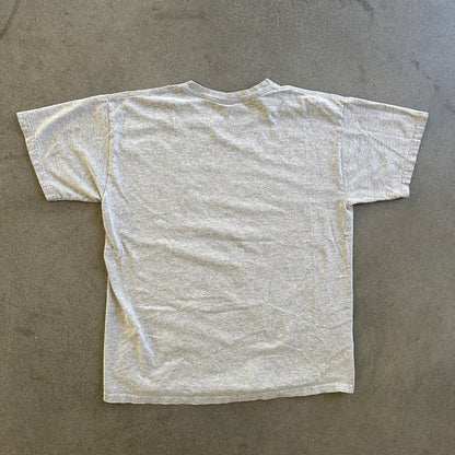 Navy Spellout Crest Short Sleeve Shirt MV Sport 00's - L